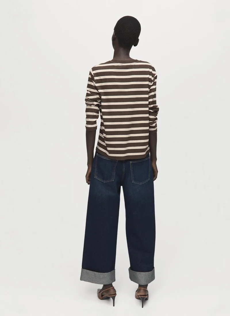 Mango  Long-sleeved striped t-shirt for Women | Best Price UAE